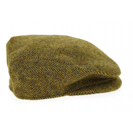 Casquette Plate Laine Chevrons Moutarde- Traclet