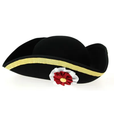 Black Saint Sebastian Tricorn Hat - Traclet Reference: 10029 | Traclet Hat Shop