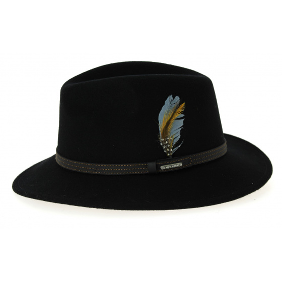Chapeau Vidor Vitafelt Feutre Laine Noir- Stetson Chapeau Vidor Vitafelt Feutre Laine Noir- Stetson