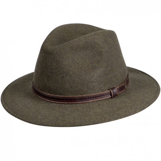 Traveller Hat Ambierle Wool Felt Olive - Traclet Traveller Hat Ambierle Wool Felt Olive - Traclet