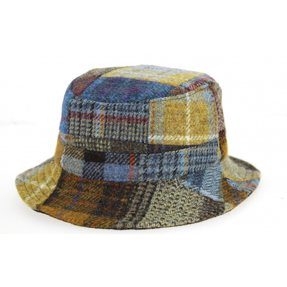 Reversible Clipper Patchwork Wool & Cotton Bucket Hat - City Sport