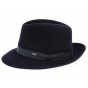 Fedora Hat Sofly Fur Felt Navy - Guerra