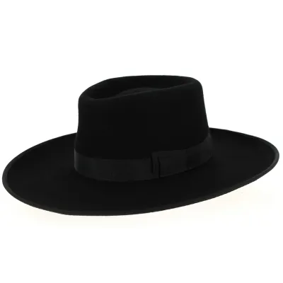 Chapeau à Larges Bords Sinsheim Feutre Laine Noir- Traclet Reference : 10046 | Chapellerie Traclet