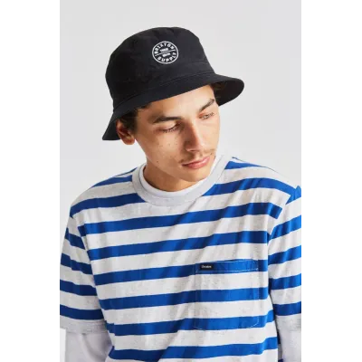 Chapeau Bob Oath Coton Noir- Brixton Reference : 10063 | Chapellerie Traclet