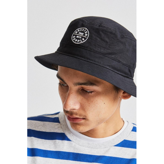 Black Cotton Oath Bucket Hat - Brixton