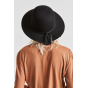 Phoebe Black Wool Felt Wide Brim Hat - Brixton