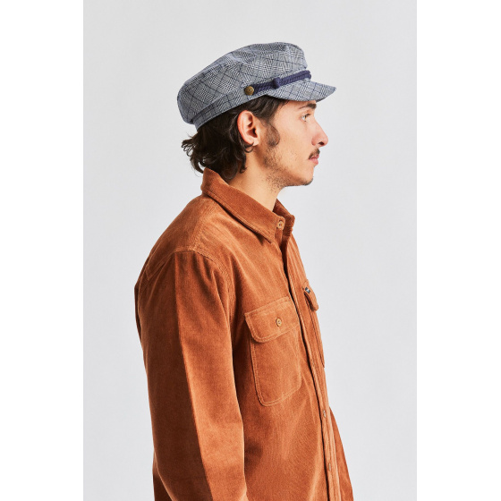 Casquette Marin Fiddler Bleu Marine Lin & Coton- Brixton