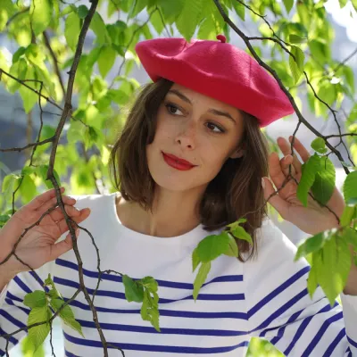Béret Classique Fuchsia- Le Béret Français Reference : 5059 | Chapellerie Traclet