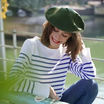 Classic Khaki Beret - Le Béret Français Reference: 9060 | Chapellerie Traclet