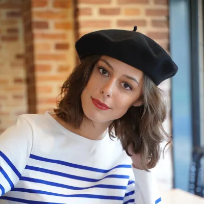 Béret femme Classique Noir- Le Béret Français