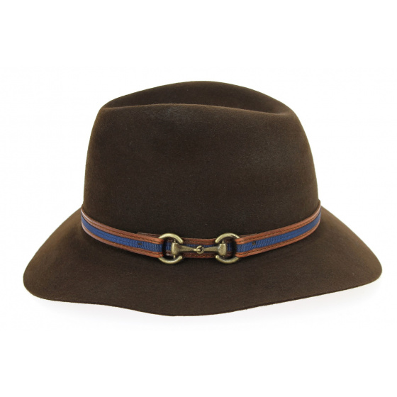 Brown Fur Felt Indiana Hat - Traclet