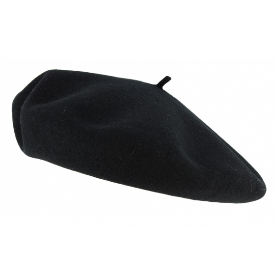 Black wool beret Traclet - Pack of 200 Berets - Wholesale