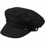 Black Wool Skipper Sailor Cap - Barts