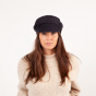 Black Wool Skipper Sailor Cap - Barts