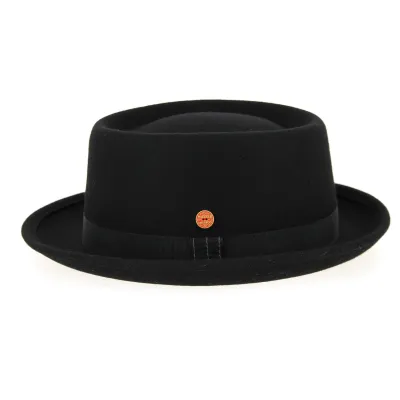 Chapeau Porkpie Ron Feutre Laine Noir- Mayser Reference : 10113 | Chapellerie Traclet