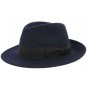 O Goldwin Navy Wool Felt Fedora Hat - Herman
