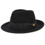Black Wool Felt Fedora Hat Goldwin - Herman