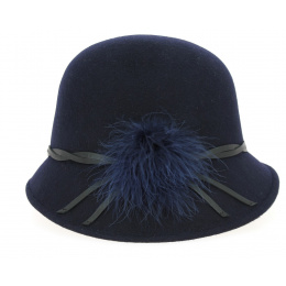 Chapeau Cloche Marine Année 30- Traclet
