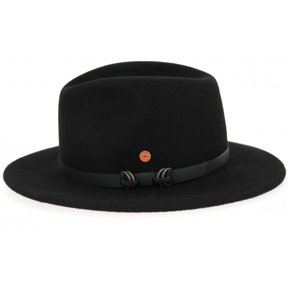 Georgia Black Wool Outdoor Hat - Mayser