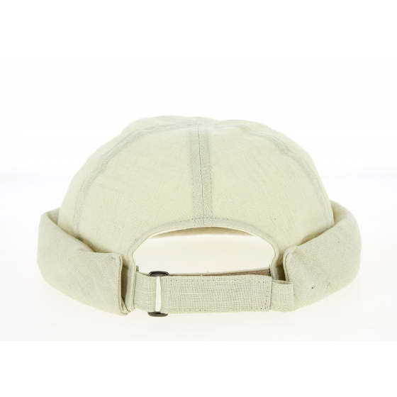 Sand-colored Linen Cooper Docker Cap - Mtm