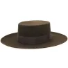 Chapeau Santiago Cordobes/Canotier Feutre Laine Chocolat- Traclet Reference : 10130 | Chapellerie Traclet
