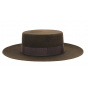 Santiago Cordobes/Boater Wool Felt Hat Chocolate - Traclet