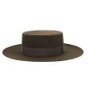 Chapeau Santiago Cordobes/Canotier Feutre Laine Chocolat- Traclet Reference : 10130 | Chapellerie Traclet