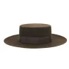Chapeau Santiago Cordobes/Canotier Feutre Laine Chocolat- Traclet Reference : 10130 | Chapellerie Traclet