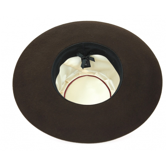 Chapeau Santiago Cordobes/Canotier Feutre Laine Chocolat- Traclet