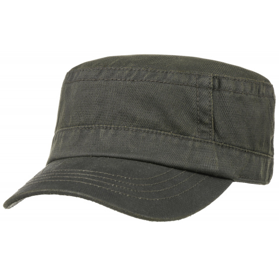 Black & Khaki Cotton Army Cap - Stetson