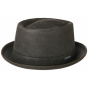Porkpie Hat Cotton Khaki & Black - Stetson