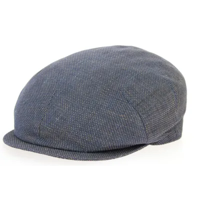Casquette Plate Bagnone Bleue Lin & Coton- Traclet Reference : 10156 | Chapellerie Traclet