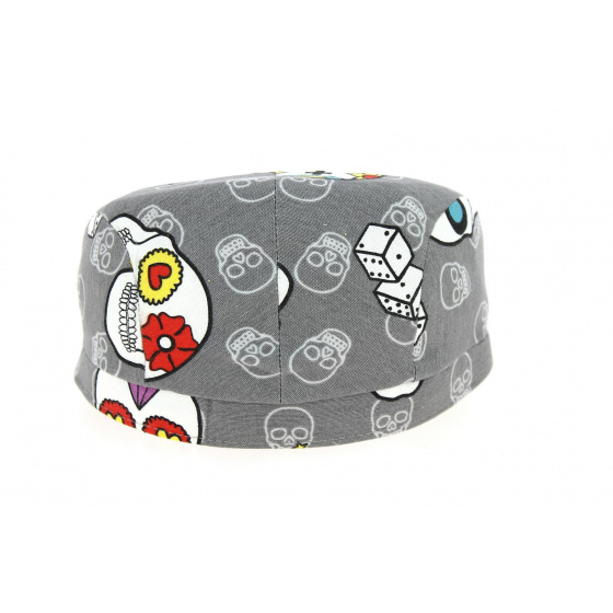 Rounded Calavera Cotton Gray Cap - City Sport