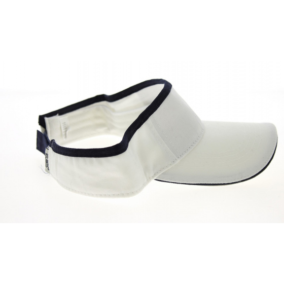 White & Navy Cotton Visor - Traclet