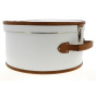 White & Brown Hat Box- Traclet