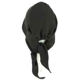 Chemotherapy Turban Scarf Cotton Black - Traclet