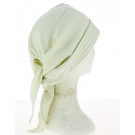Ecru Cotton Chemo Headscarf Turban - Traclet