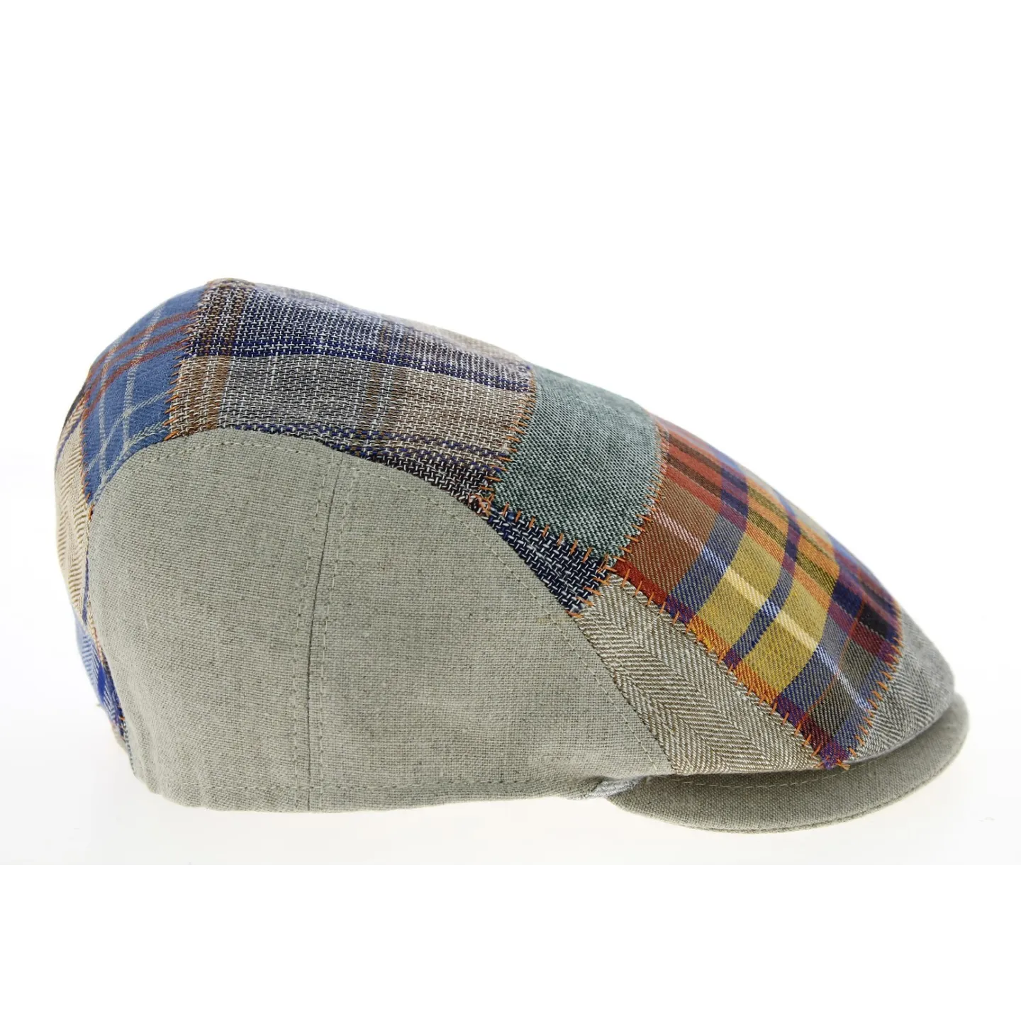 Casquette Bombée Domiti Patchwork Lin - Mtm Reference : 10189 | Chapellerie Traclet