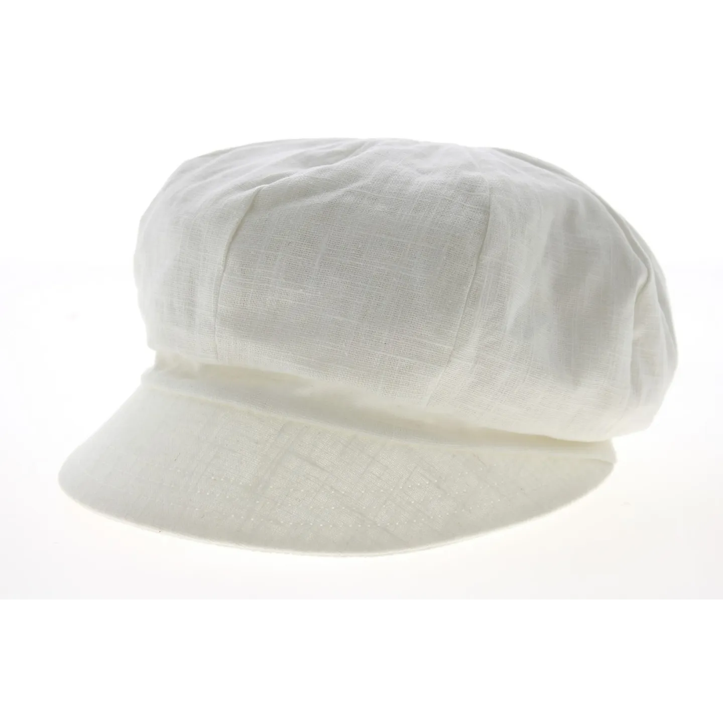 Elorine Off-White Linen Newsboy Cap - Mtm Reference: 10193 | Traclet Hat Shop