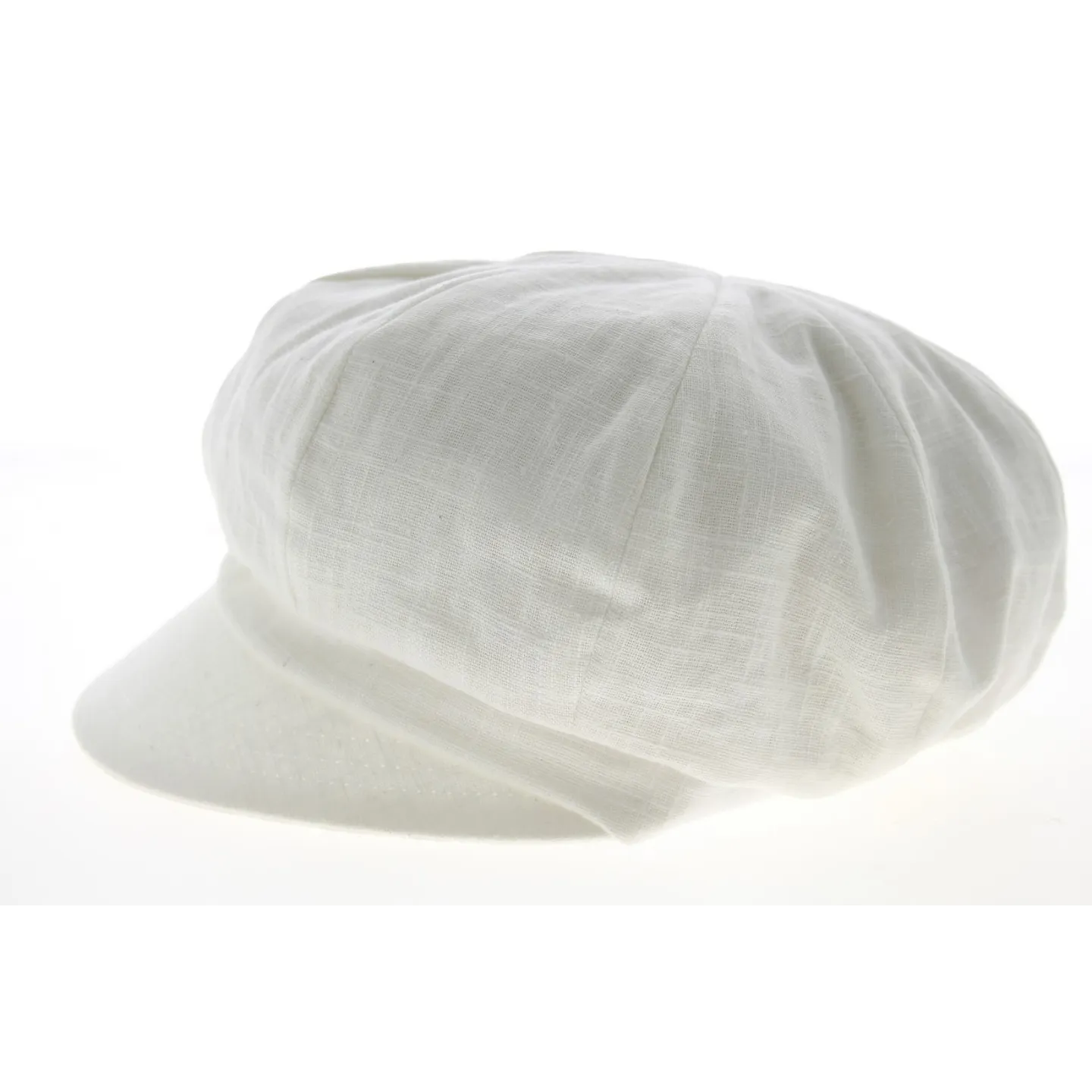 Elorine Off-White Linen Newsboy Cap - Mtm Reference: 10193 | Traclet Hat Shop