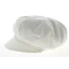 Elorine Off-White Linen Newsboy Cap - Mtm Reference: 10193 | Traclet Hat Shop