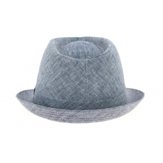 Stetson Osceola linen trilby hat in blue