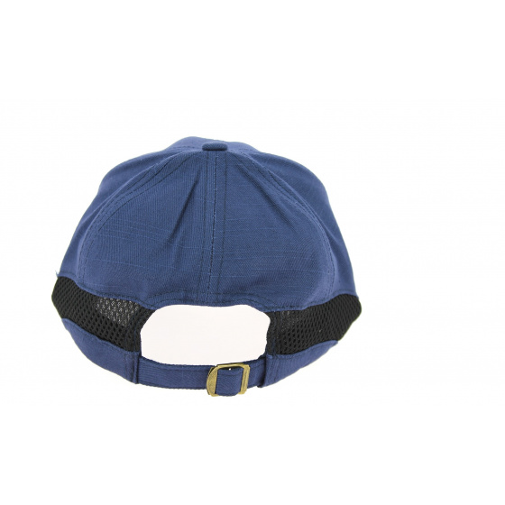 Navy Blue Cotton Cody Large Visor Cap - Traclet