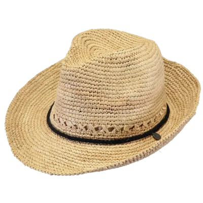 Hunze Natural Straw Trilby Hat - Barts Reference: 10228 | Traclet Hat Shop