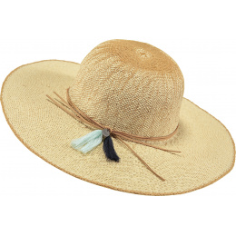 Alecan Natural Paper Straw Wide Brim Hat - Barts