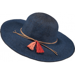 Alecan Navy Paper Straw Capeline - Barts