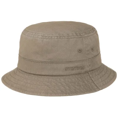 Grey Cotton Twill Bucket Hat - Stetson Reference: 10261 | Traclet Hat Shop