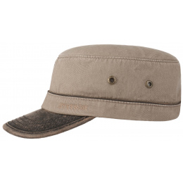 Army Gates Cotton Brown & Taupe Cap - Stetson