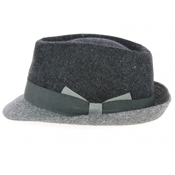 Chapeau Trilby Cabbia Laine Gris Foncé- Traclet Chapeau Trilby Cabbia Laine Gris Foncé- Traclet