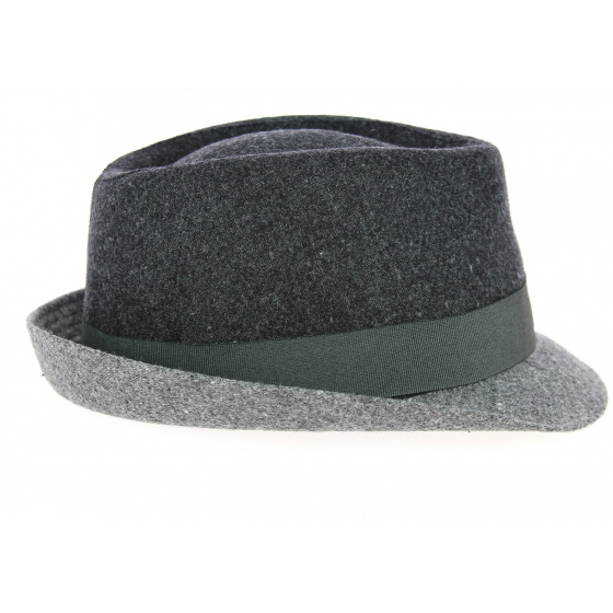 Chapeau Trilby Cabbia Laine Gris Foncé- Traclet Chapeau Trilby Cabbia Laine Gris Foncé- Traclet
